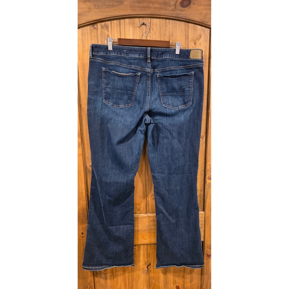 American Eagle Jeans Womens 20 Long Blue Excellent Super Stretch Bootcut Flare - Picture 12 of 12